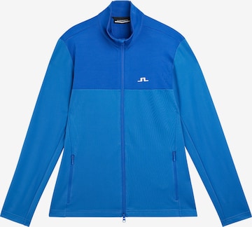J.Lindeberg Athletic Fleece Jacket in Blue: front