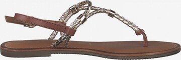 TAMARIS T-Bar Sandals in Gold