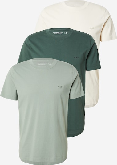 Abercrombie & Fitch Majica veličine XS u pastelno zelena / tamno zelena / bijela, Pregled proizvoda