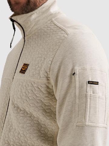 PME Legend Sweatshirt 'PME LEGEND - Sweat jacket with textures and flight pocket' i vit
