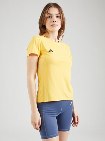 ADIDAS PERFORMANCE Performance shirt 'ADIZERO' in Yellow: front