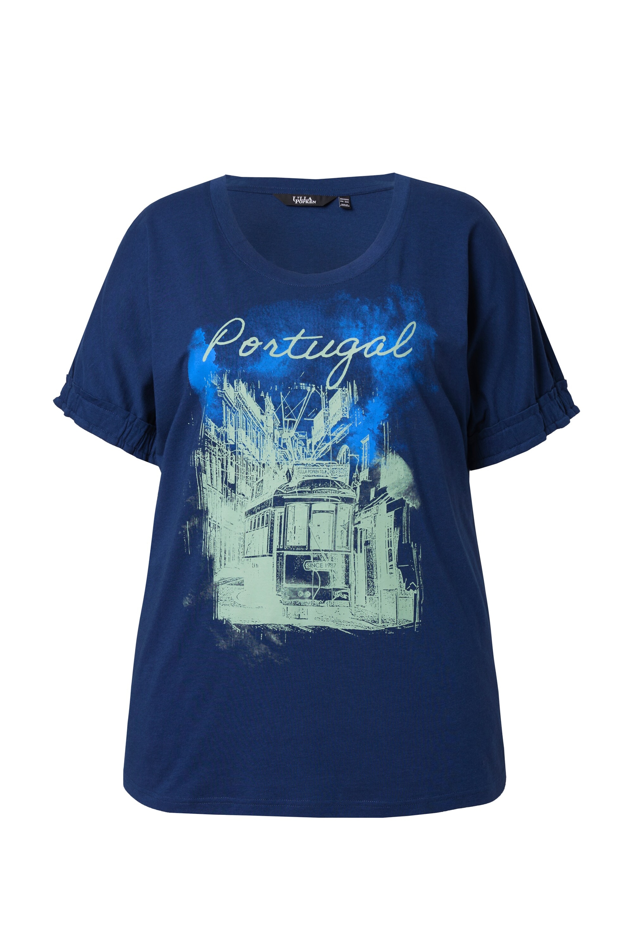 Ulla Popken Majica | modra barva: sprednja stran