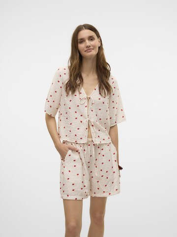 VERO MODA Blouse 'VMOdette' in Wit: voorkant