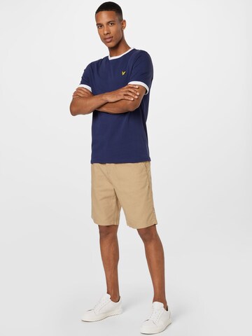 Lyle & Scott Tričko 'Ringer' – modrá