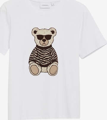 Tricou de la COMMA pe alb: față
