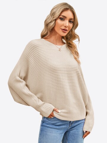 Pull-over Imily Bela en beige : devant