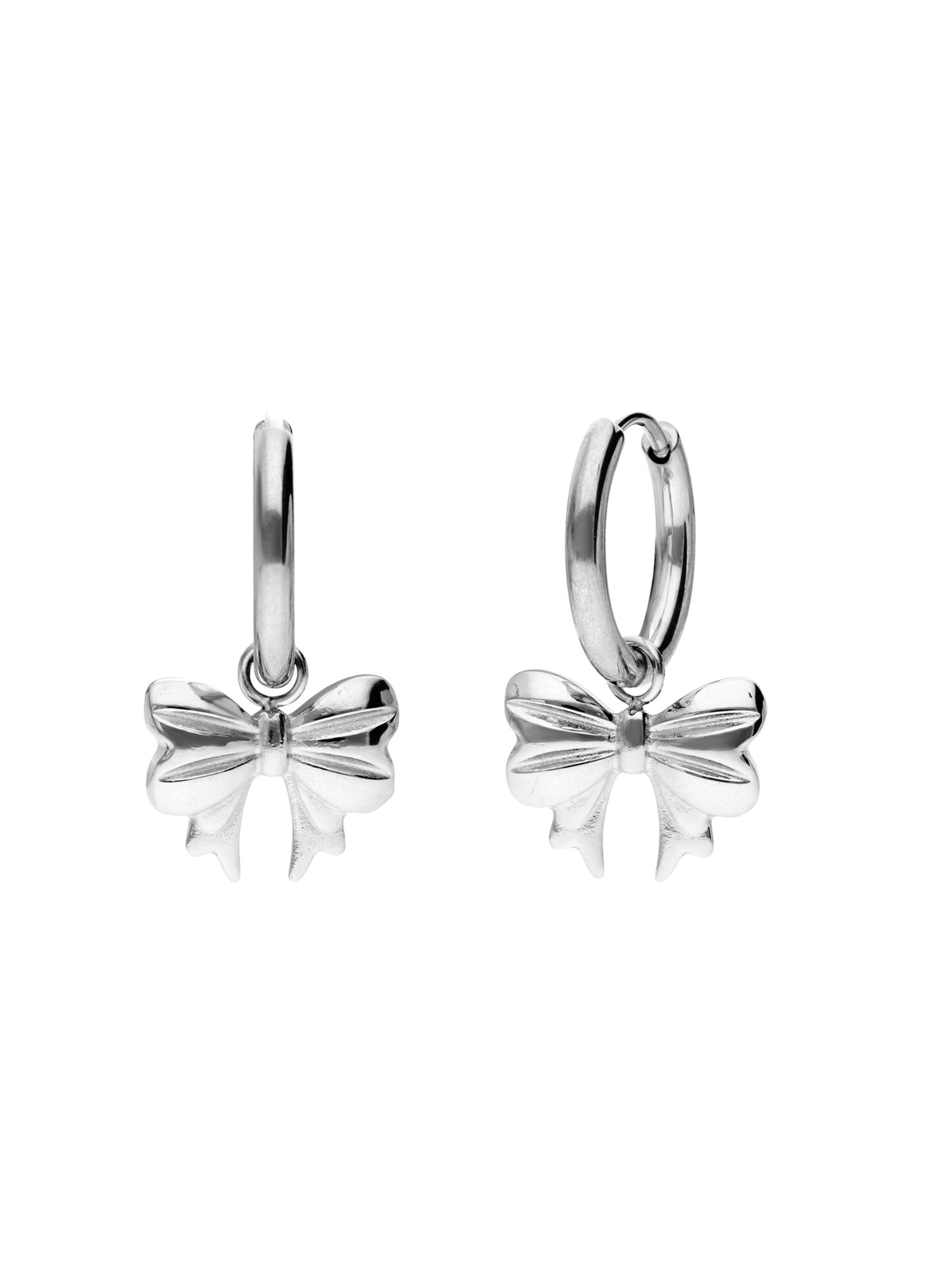 Lucardi Earrings in Silver: front