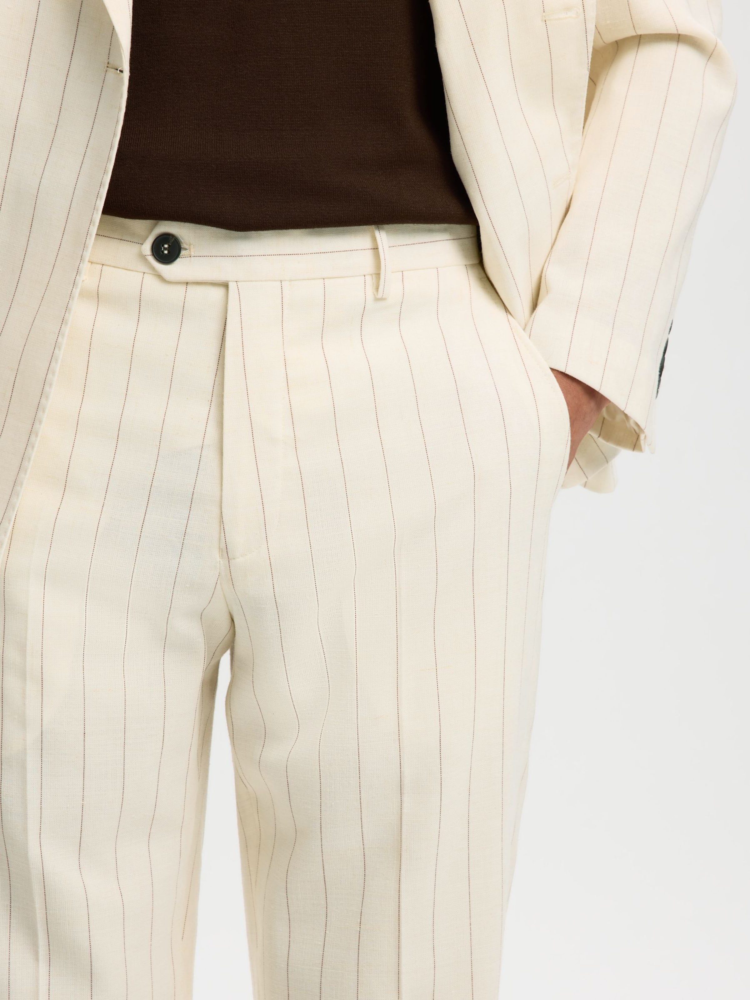 Regular Pantalon SELECTED en blanc