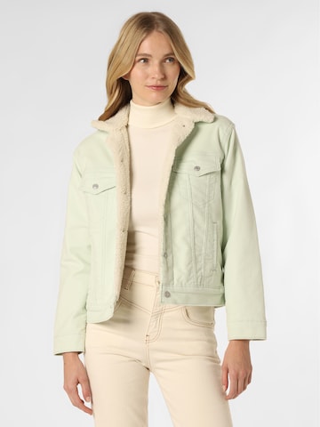 LEVI'S ® Between-Season Jacket 'Ex BF Sherpa Trucker' in Green: front