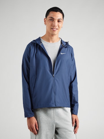 Geacă sport 'Miler' de la NIKE pe albastru: față