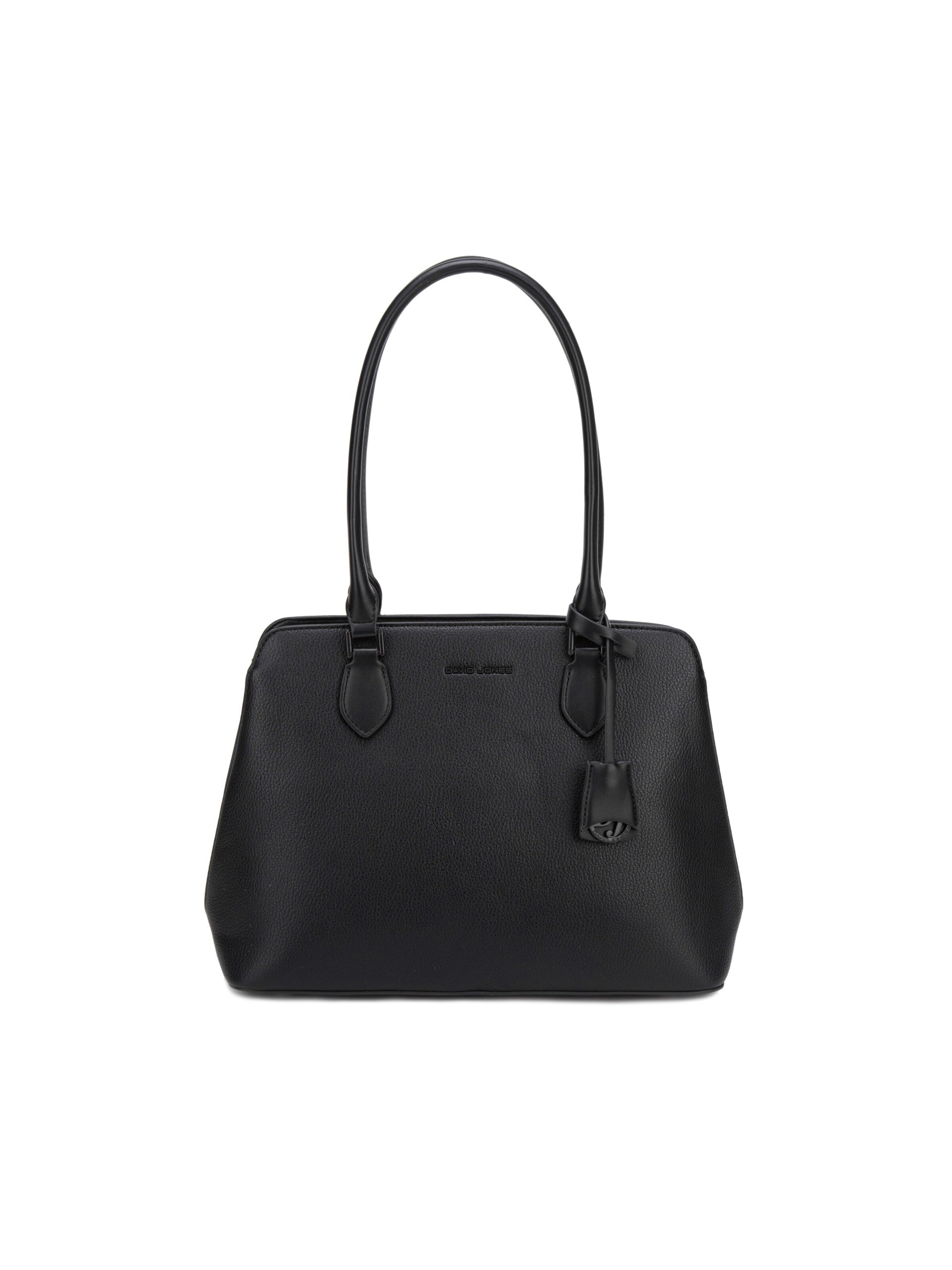 Borsa a spalla 'Borsa a spalla David Jones ecopelle martellata trapezio' di David Jones in nero