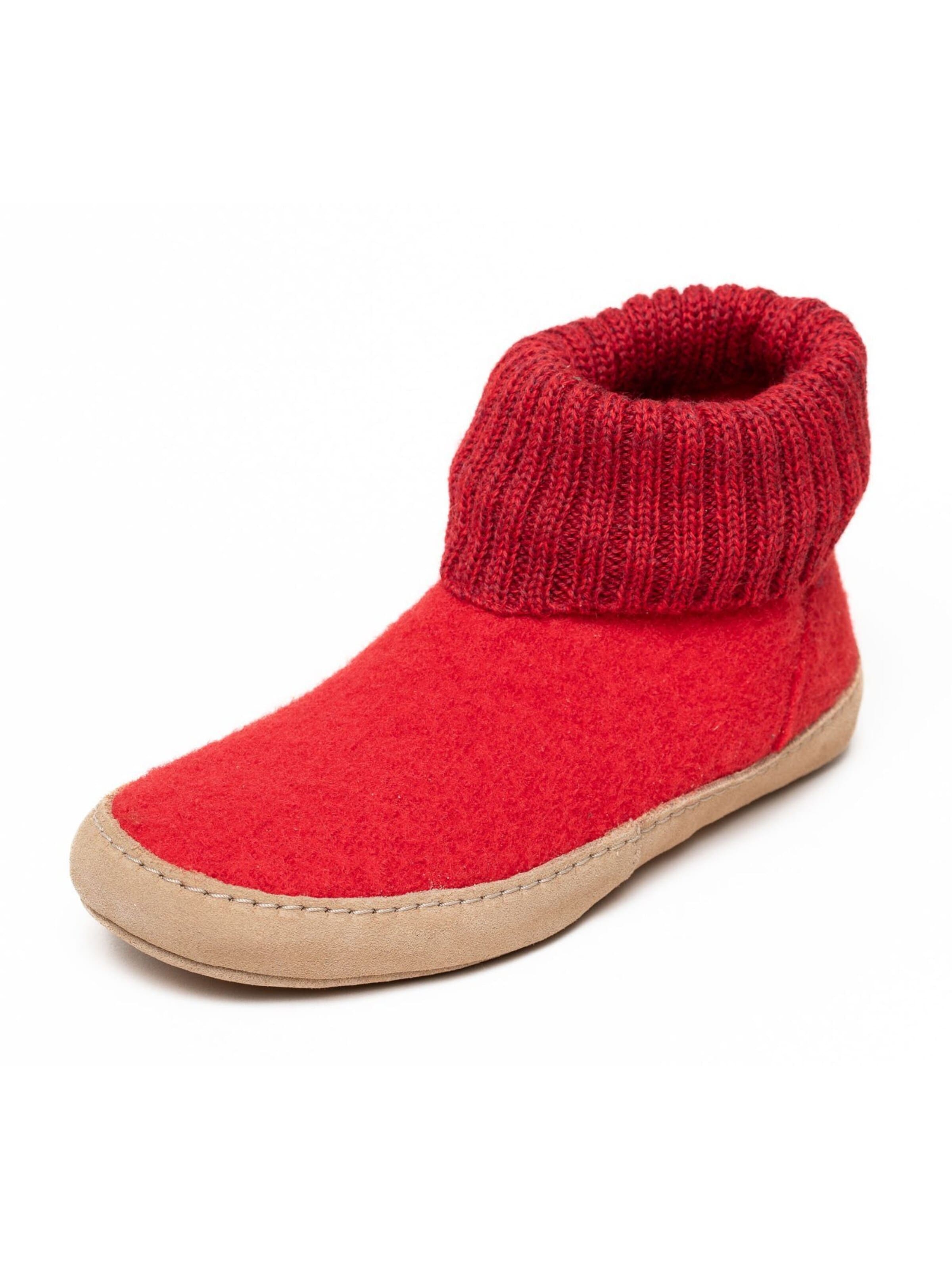 Gottstein Slippers 'Hüttenschuhe Dakota' in Red: front