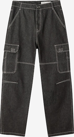Bershka Baggy Cargojeans i sort: forside
