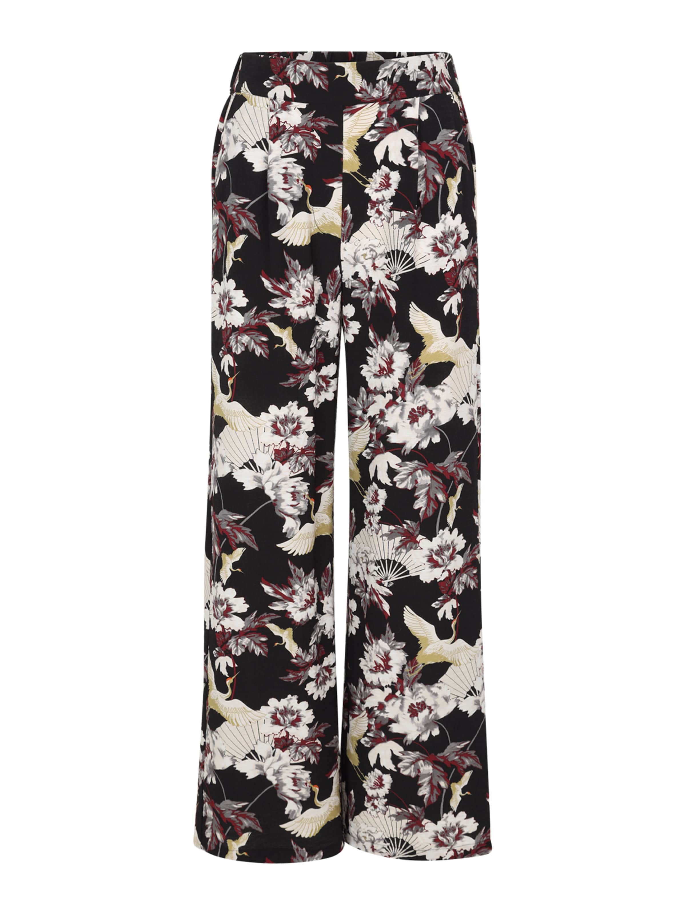 juoda Guido Maria Kretschmer Women Laisvas Klostuotos kelnės 'Orelia': priekis