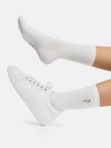 Nur Die Socks ' Good Vibes Motiv Statement Socken Tennissocken ' in White