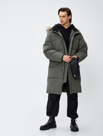 Koton Between-Seasons Coat in Green