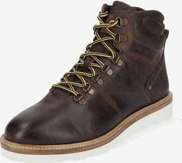 PANTOFOLA D'ORO Lace-Up Boots in Brown: front