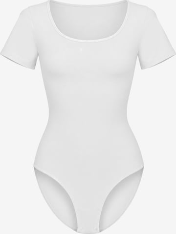 cfab Shapingbody 'Tshirt Sculpting Bodysuit with Slip' in Weiß: Vorderseite