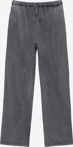 Pull&Bear Широки крачоли Панталон в сиво: отпред