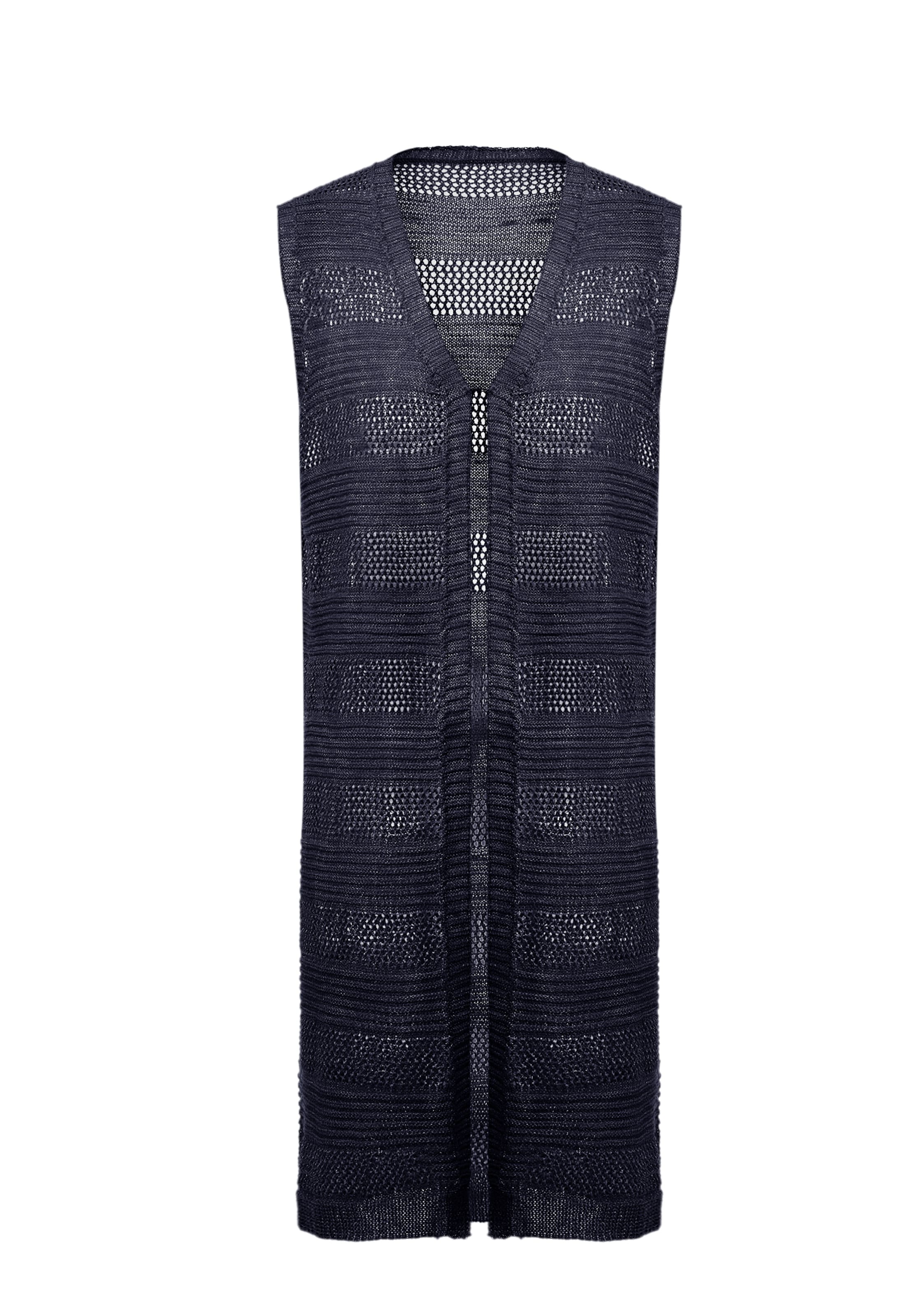 LEOMIA Knitted vest in Blue: front