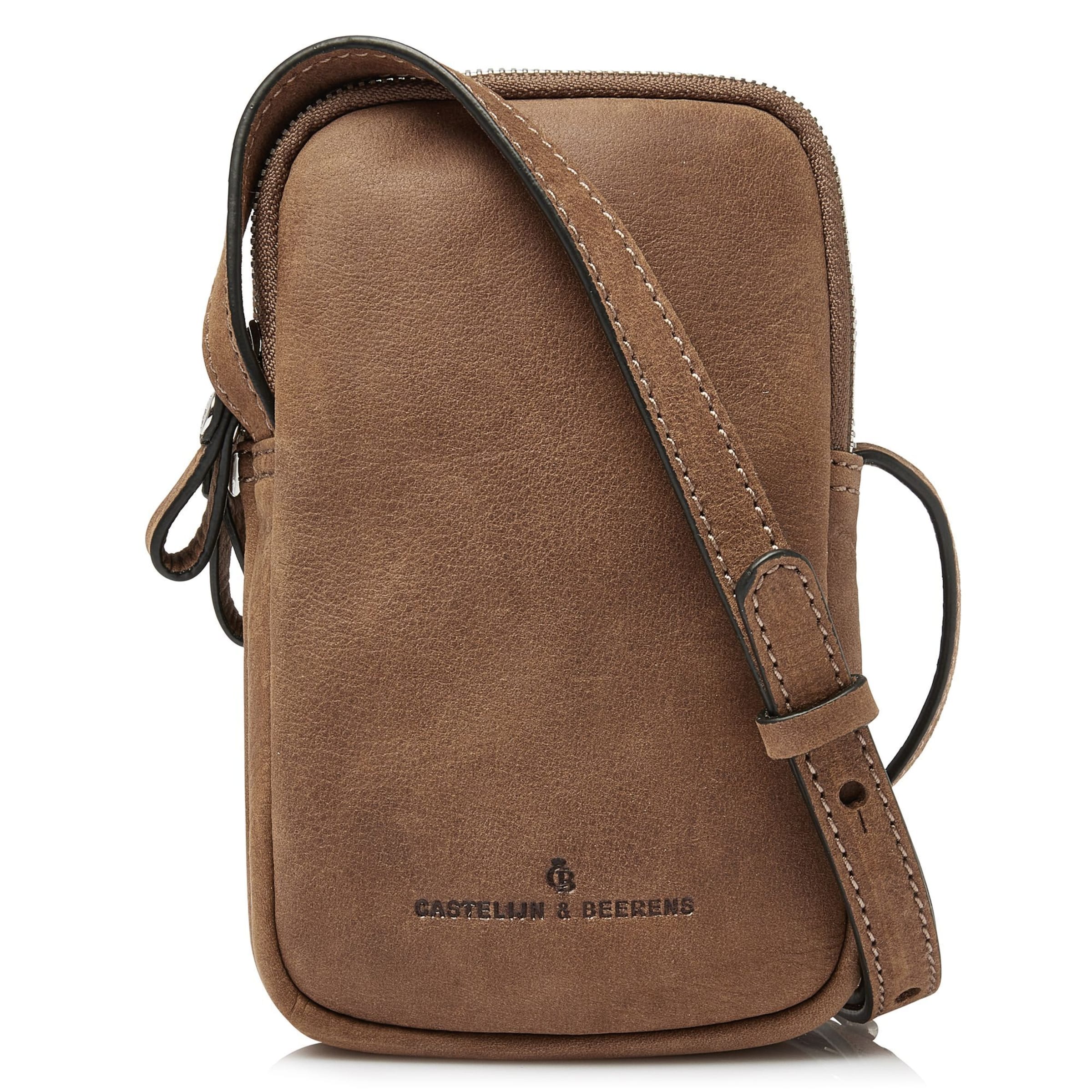 Borsa a tracolla di Castelijn & Beerens in marrone: frontale