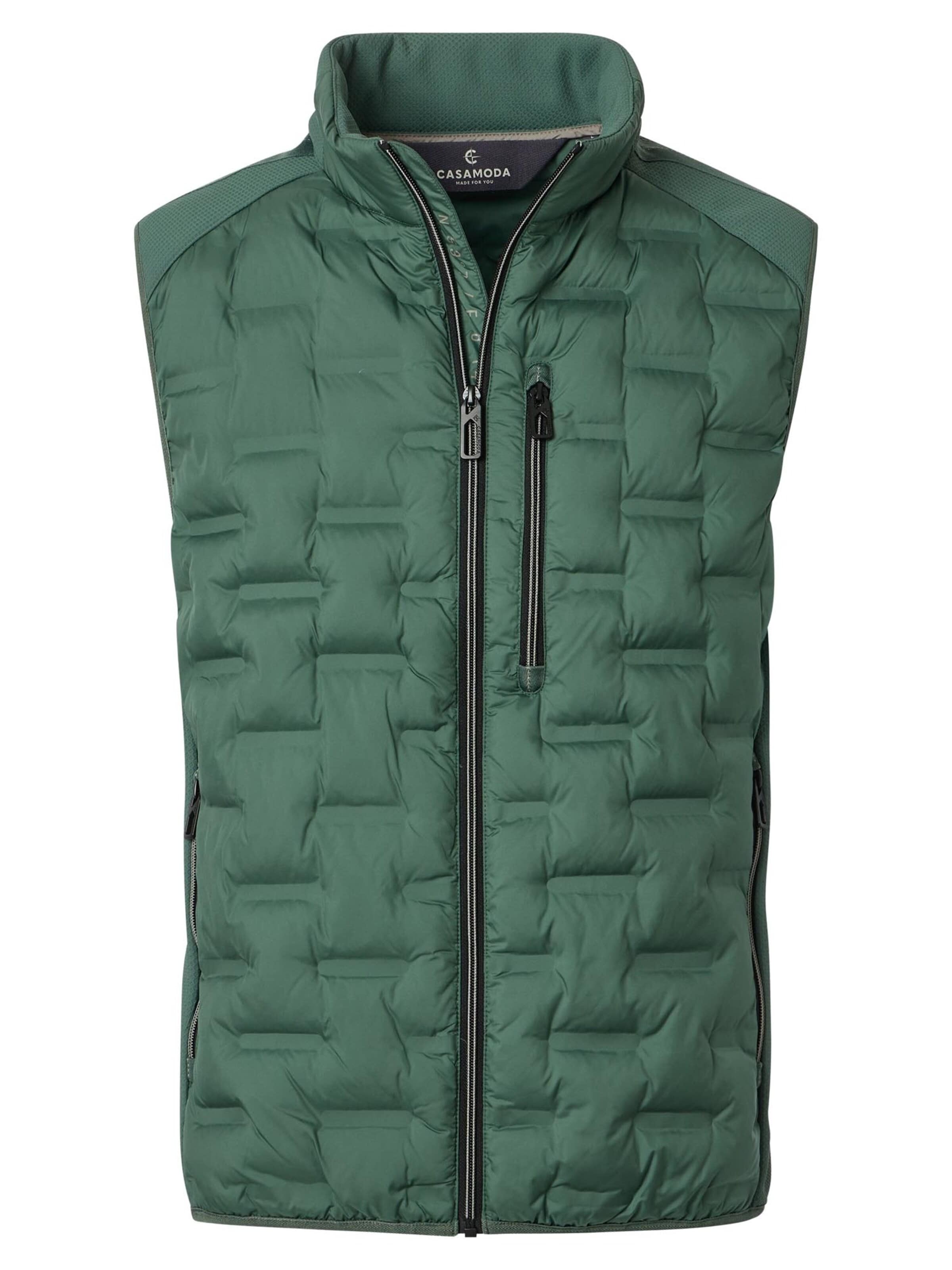 CASAMODA Vest 'Basic' in Green: front