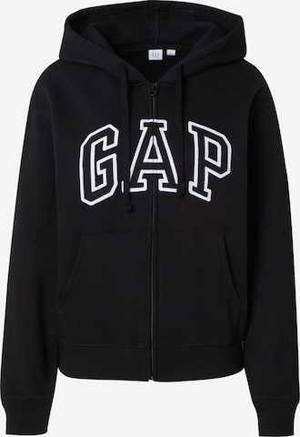 GAP Кофта на молнии 'HERITAGE' в Черный: спереди