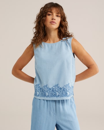 Haut WE Fashion en bleu : devant