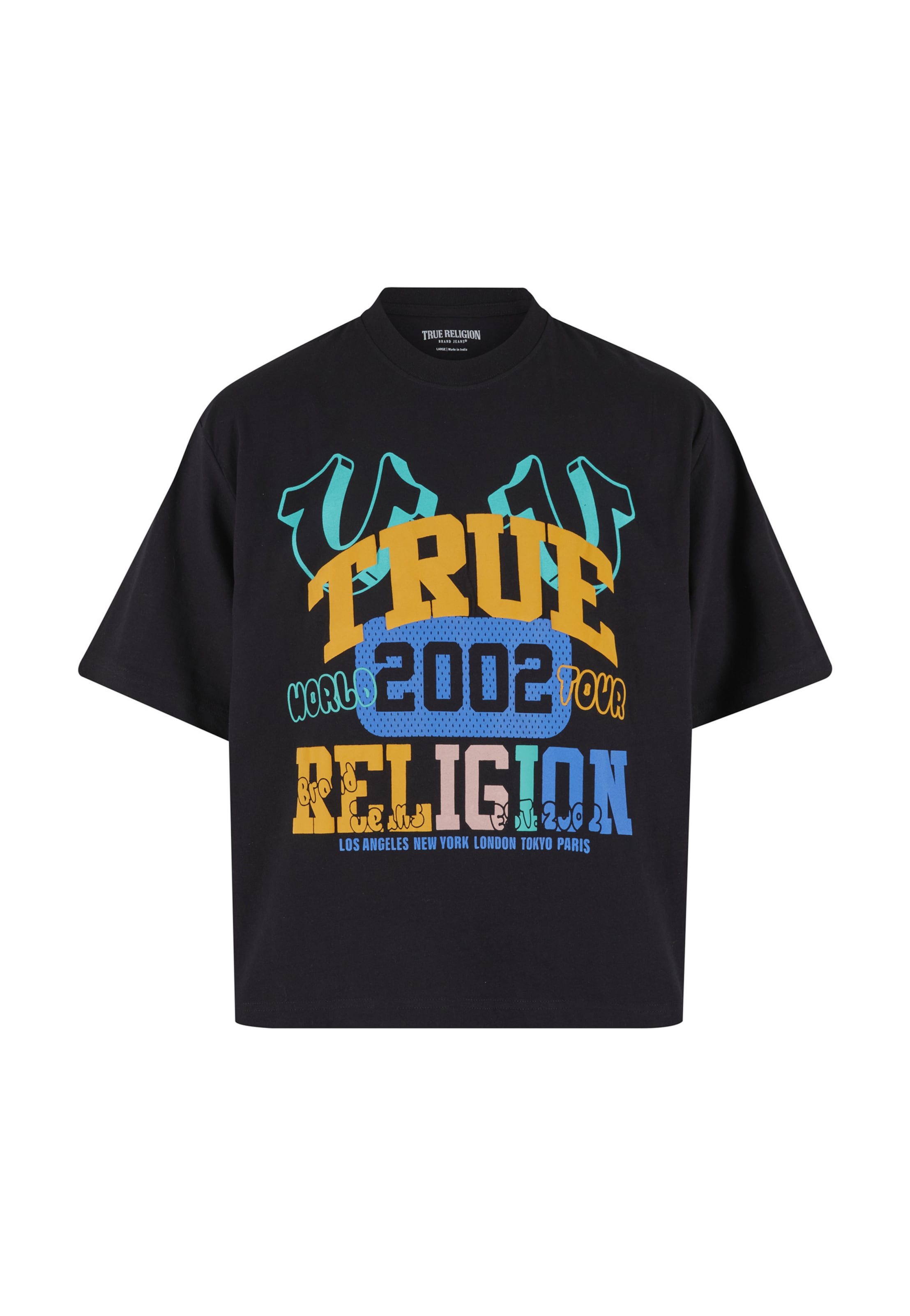 True Religion Shirt 'University' in Zwart: voorkant