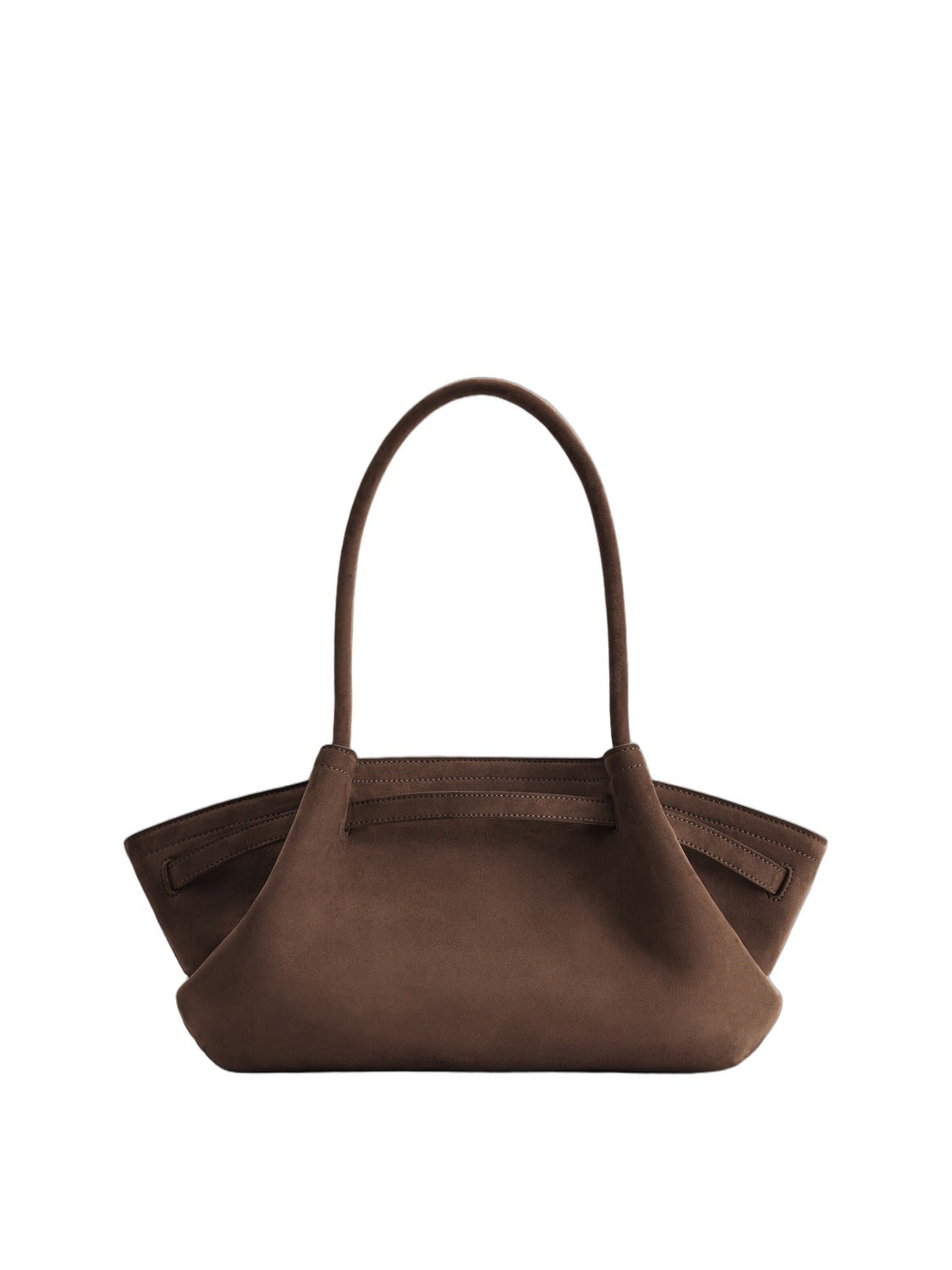 JW PEI Shopper 'JW PEI Cabas Hana Large Effet Suédé Dark Brown' - Hnedá