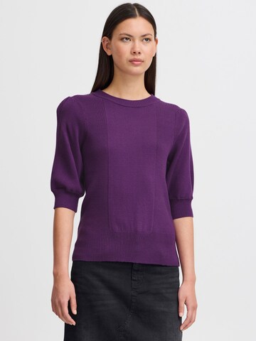 ICHI - Pullover 'Boston' em roxo: frente
