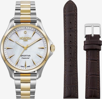 Montre à affichage analogique Roamer en blanc : devant