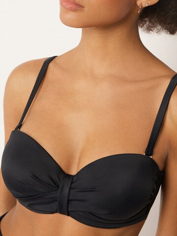 CALZEDONIA Bandeau Bikinitop 'Premium Sculpt' in Schwarz
