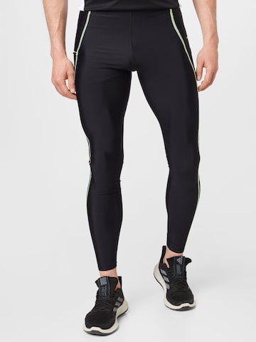 MIZUNO Skinny Sportbroek in Zwart: voorkant