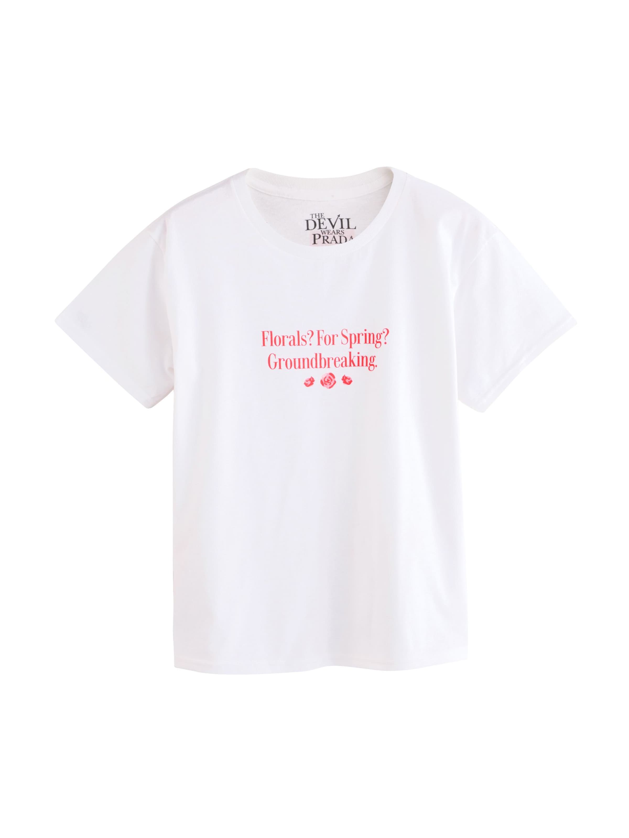 Tricou 'Devil Wears Prada' de la Next pe alb: față
