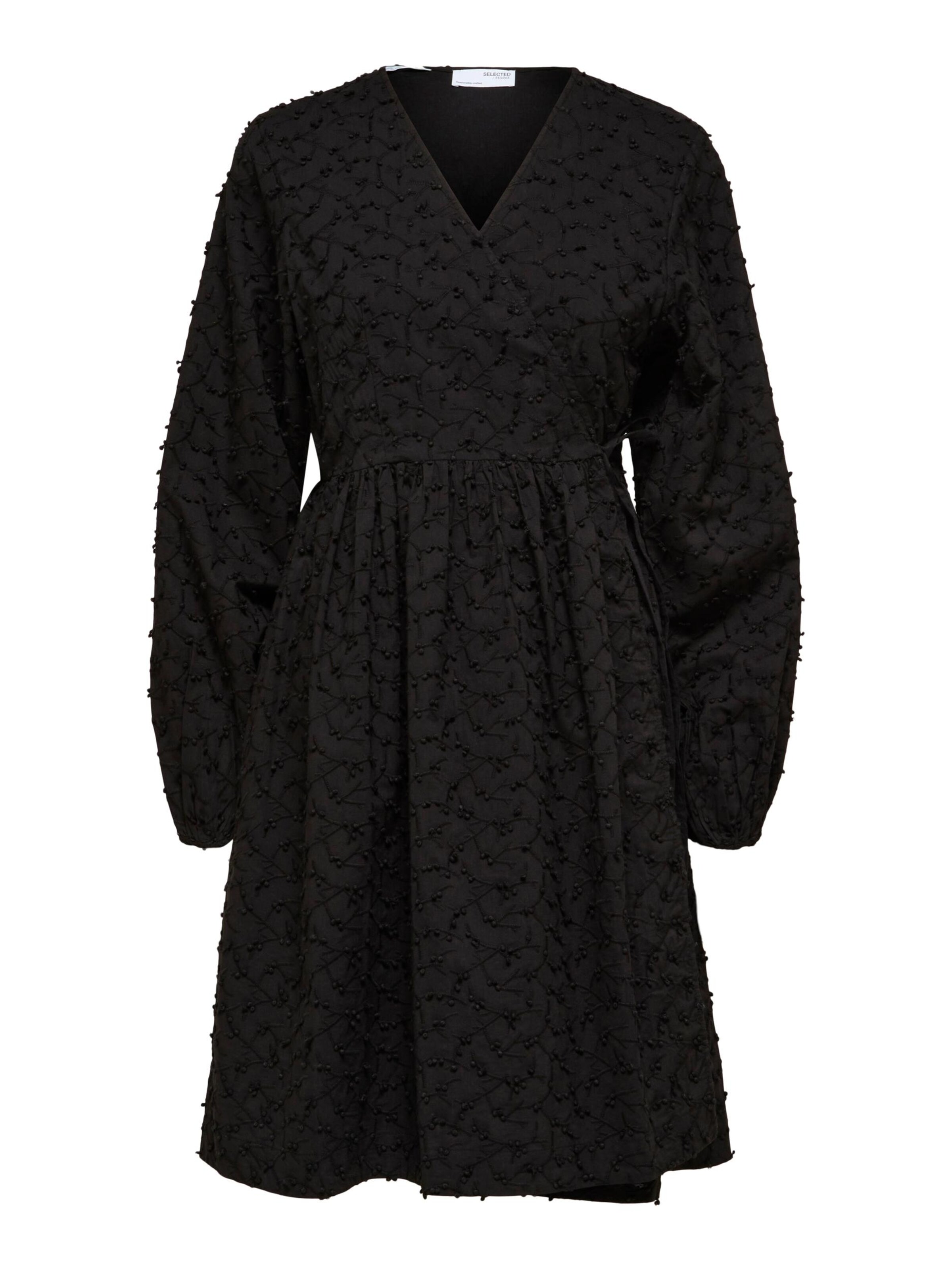 SELECTED - Vestido 'Poe' en negro: frente