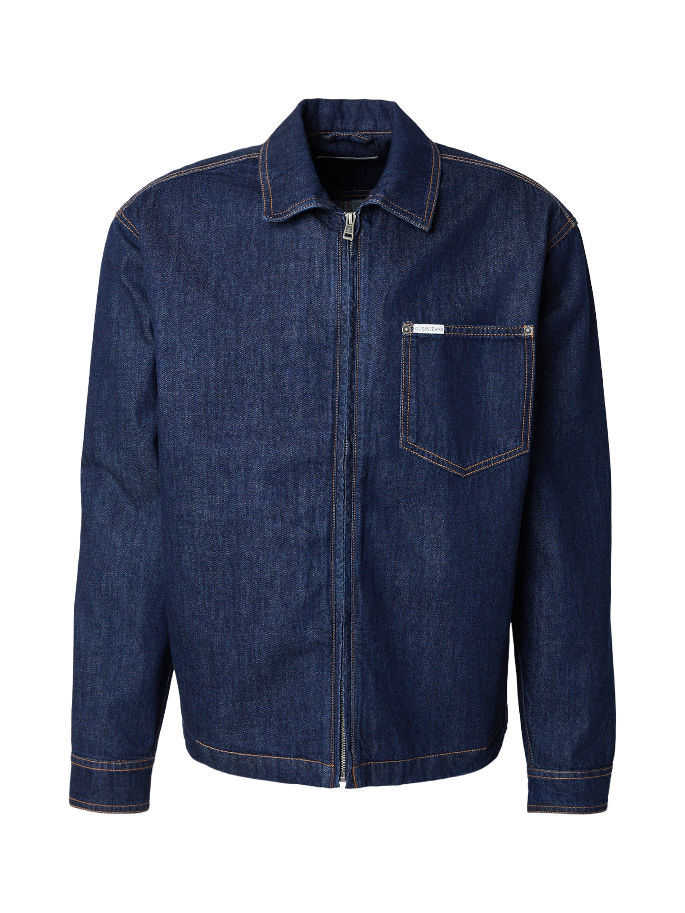 GUESS JEANS Демисезонная куртка в Синий: спереди
