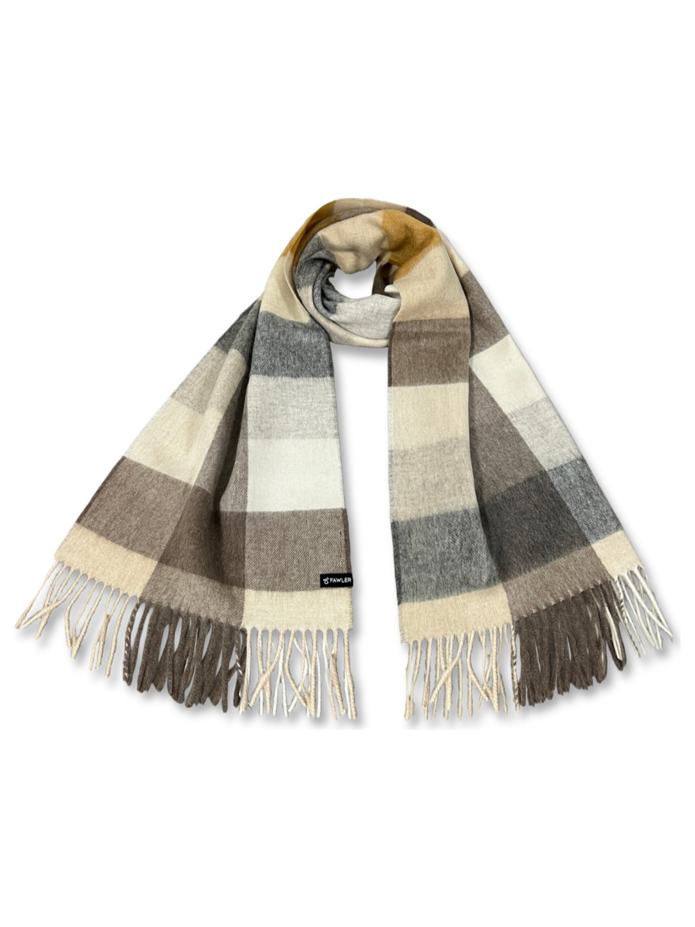 Fawler Scarf 'Aurora' in Brown: front