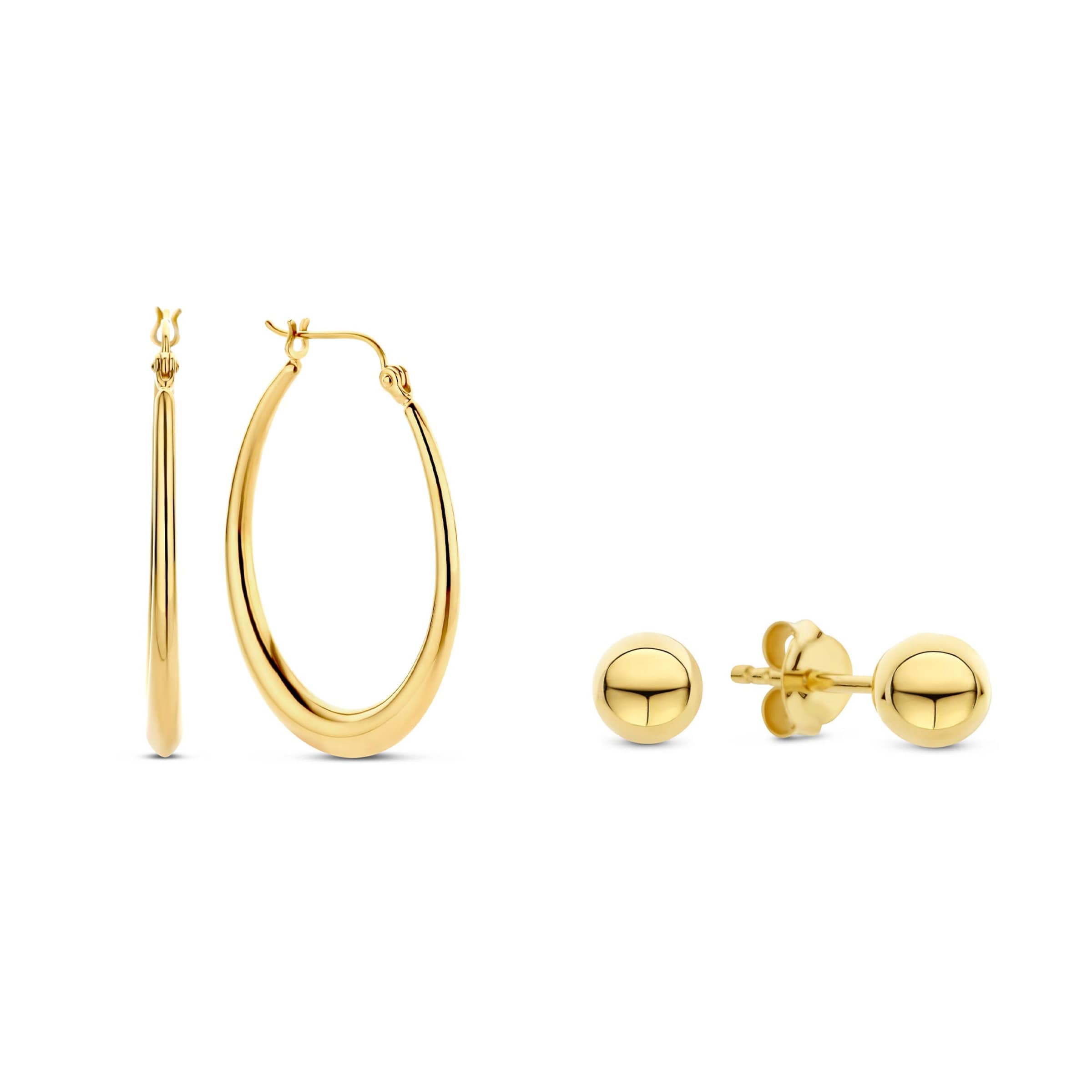 Boucles d'oreilles Parte di Me en or : devant