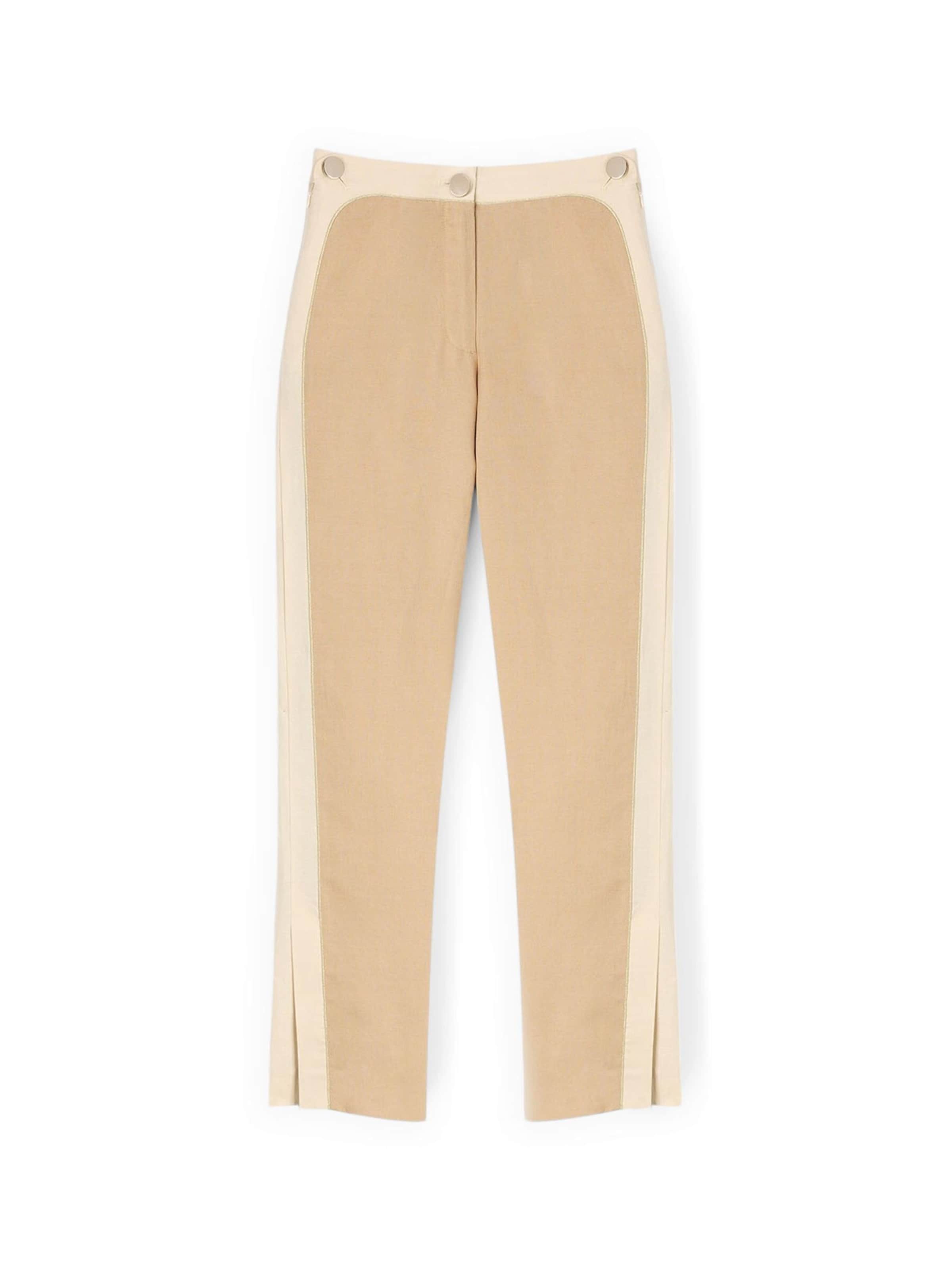 MOTIVI Regular Trousers in Beige: front