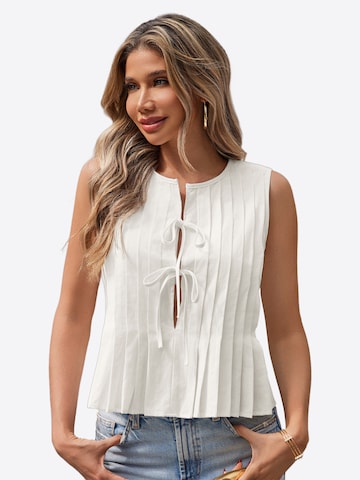 Imily Bela - Blusa en blanco: frente