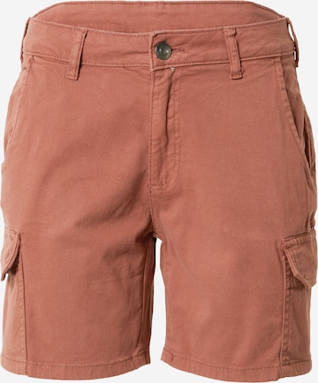 Pantalon cargo Urban Classics en marron : devant