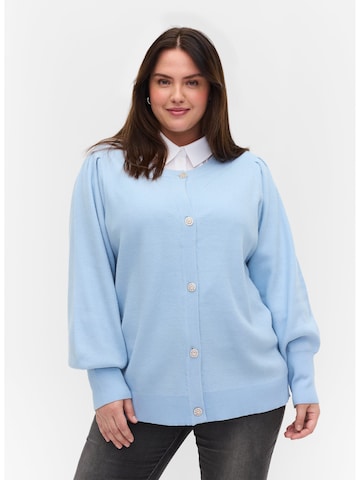 Cardigan Zizzi en bleu : devant