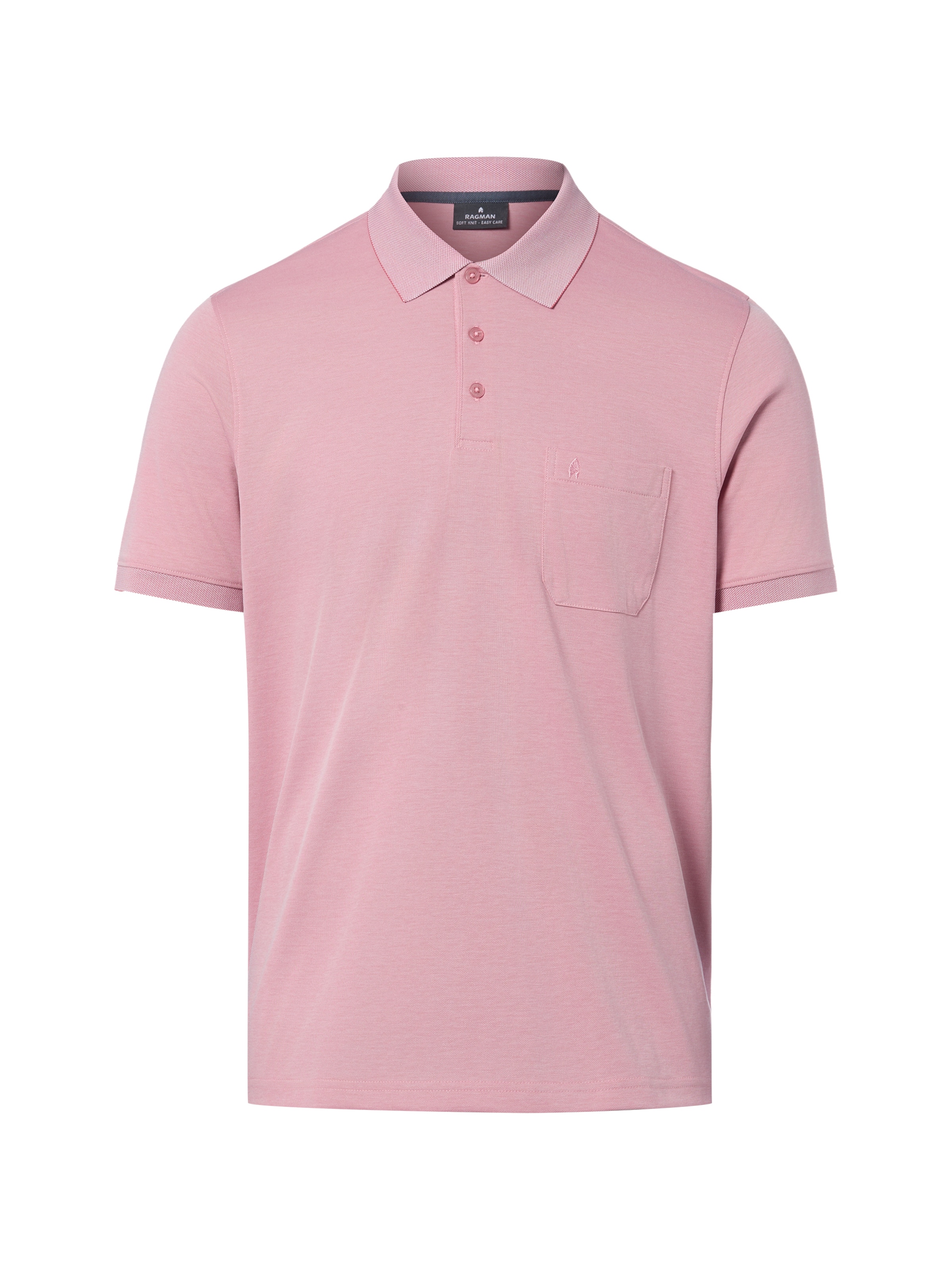 Ragman Poloshirt in Pink: Vorderseite
