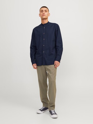 JACK & JONES Comfort fit Button Up Shirt 'Summer Band' in Blue