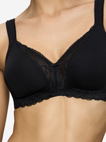 TRIUMPH T-shirt Bra 'Modern Lace + Cotton' in Black