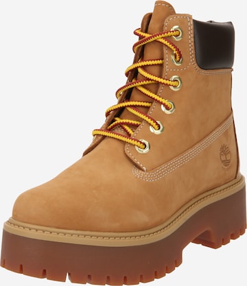 TIMBERLAND Lace-Up Ankle Boots in Yellow: front