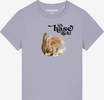 Watapparel Shirt ' Ich hase dich! ' in Purple: front