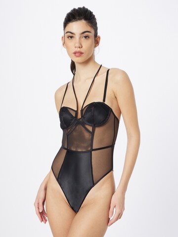 River Island Bodysuit in Black: front