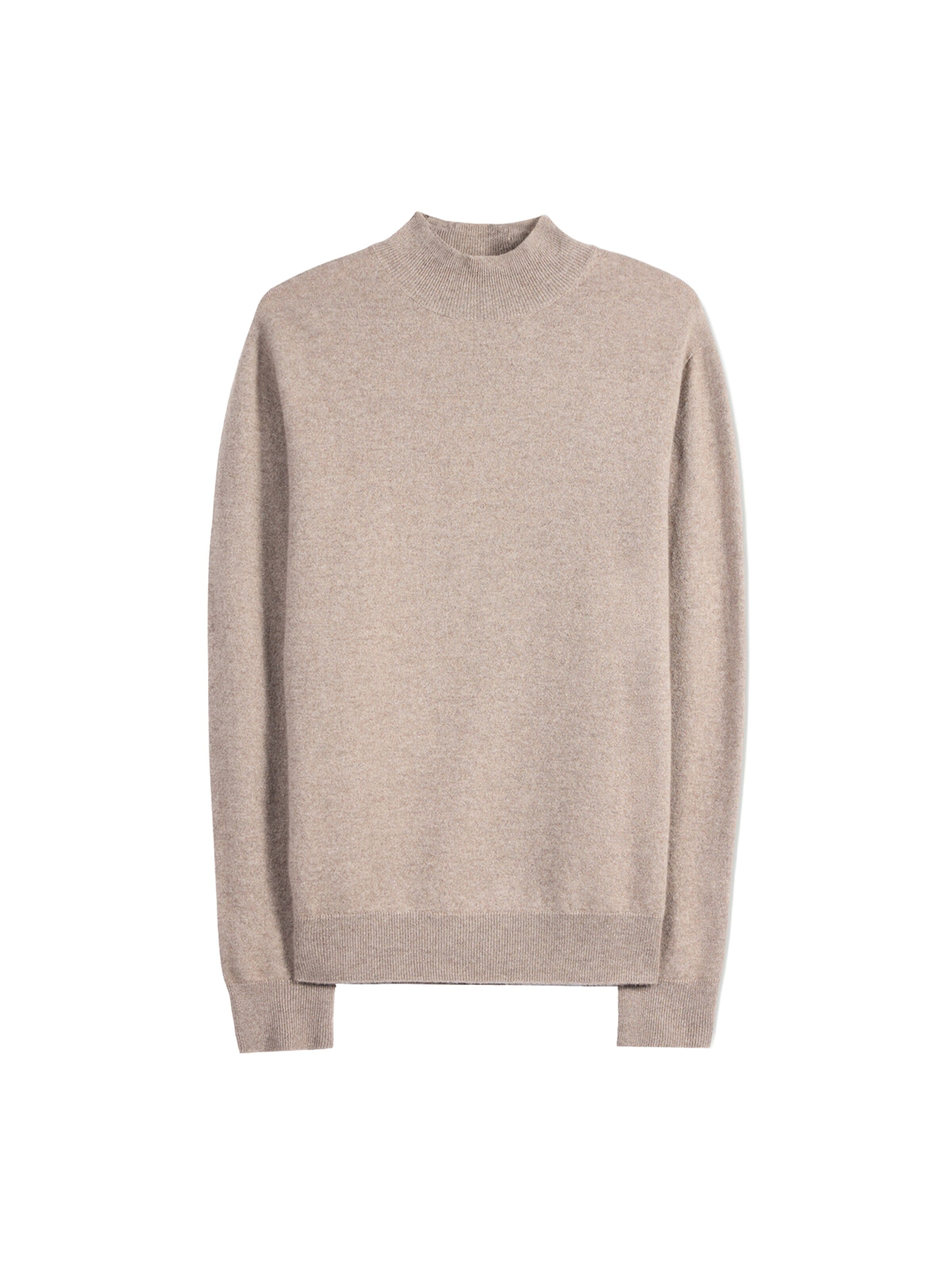 GOBI Cashmere - Jersey 'Men's Timeless Mock Neck Cashmere Sweater' en gris: frente